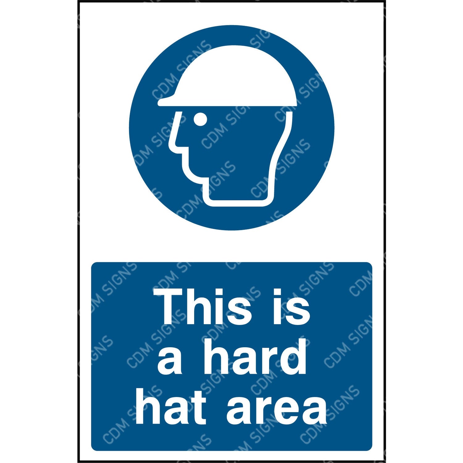 hard hat PPE required sign