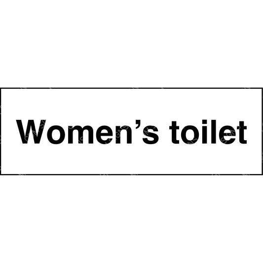 women's toilet sign