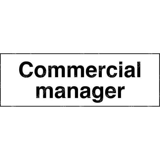 commercial manager sign