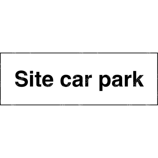 site car park sign