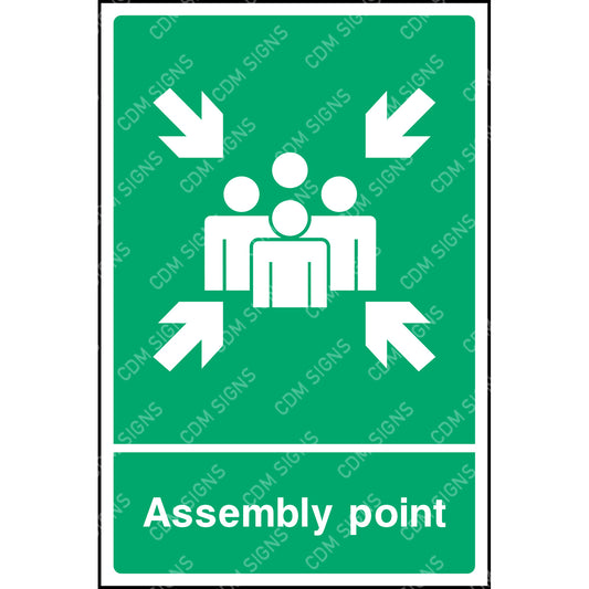 assembly point sign