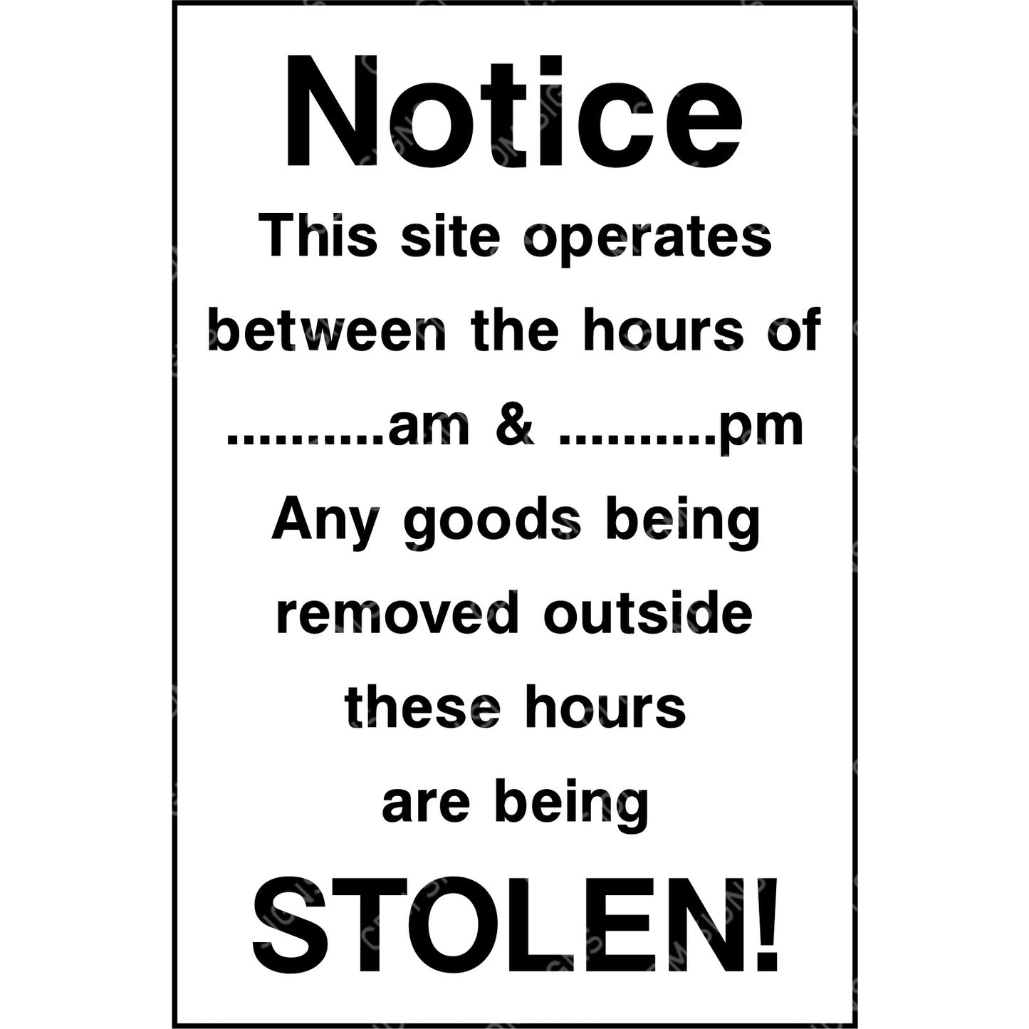 theft alert sign