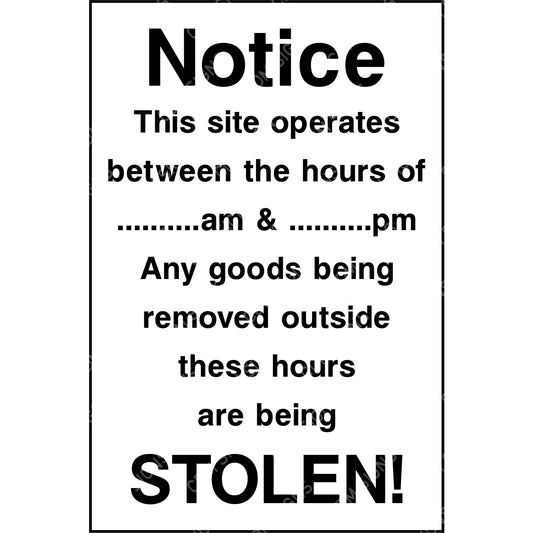 theft alert sign