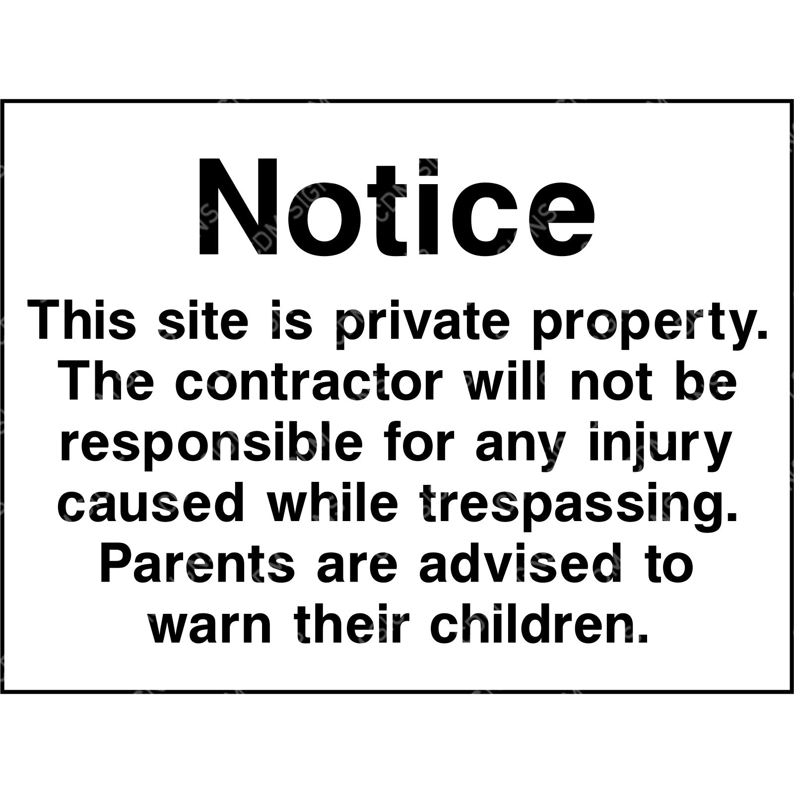 private property notice sign