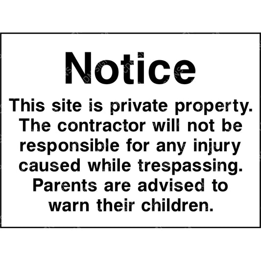 private property notice sign