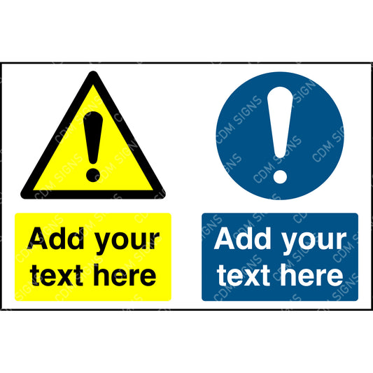 customisable construction safety warning signs