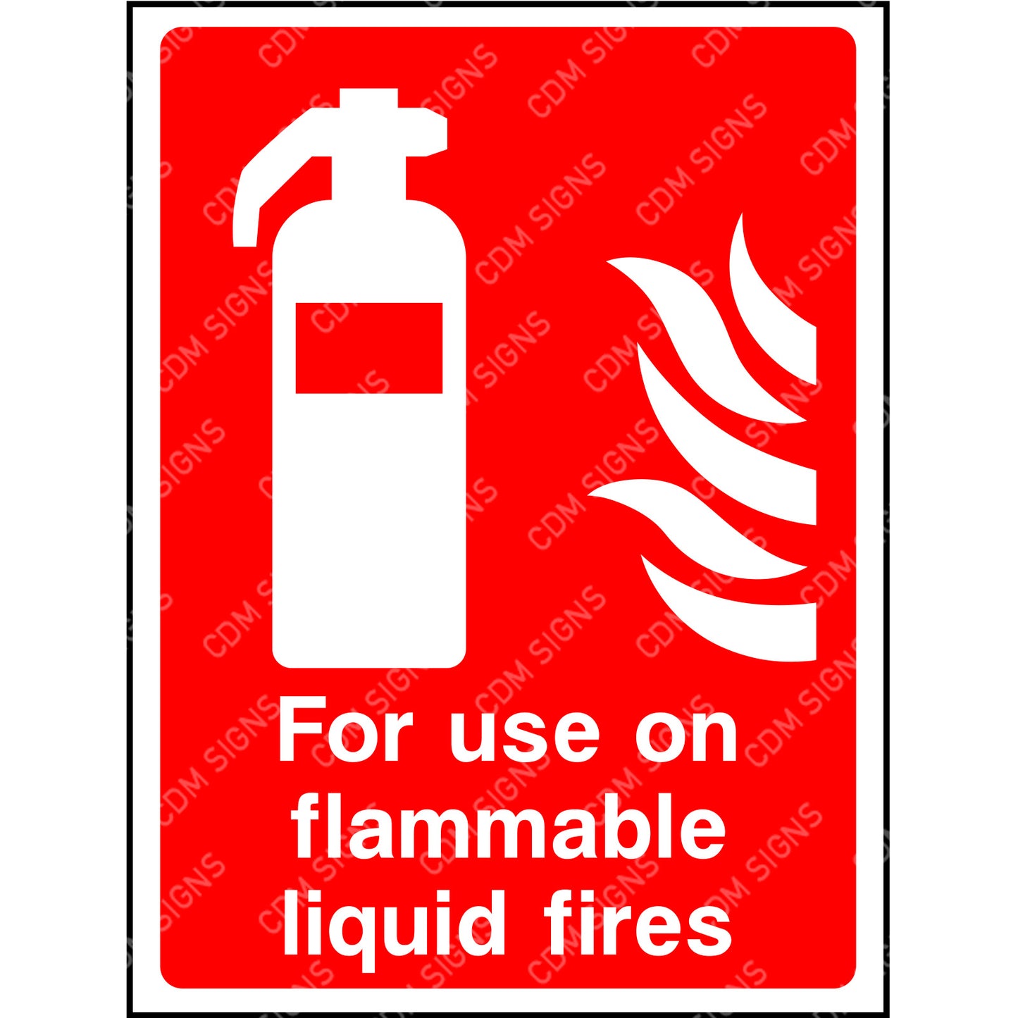 For use on flammable liquid fires