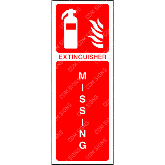 missing fireextinguisher sign