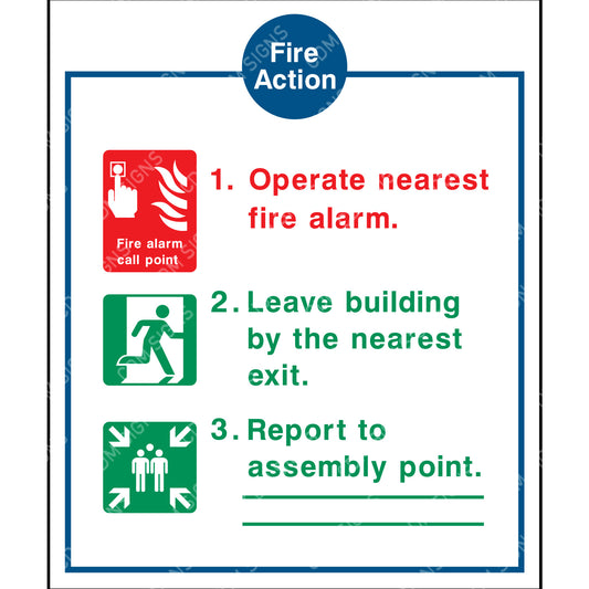 fire action sign