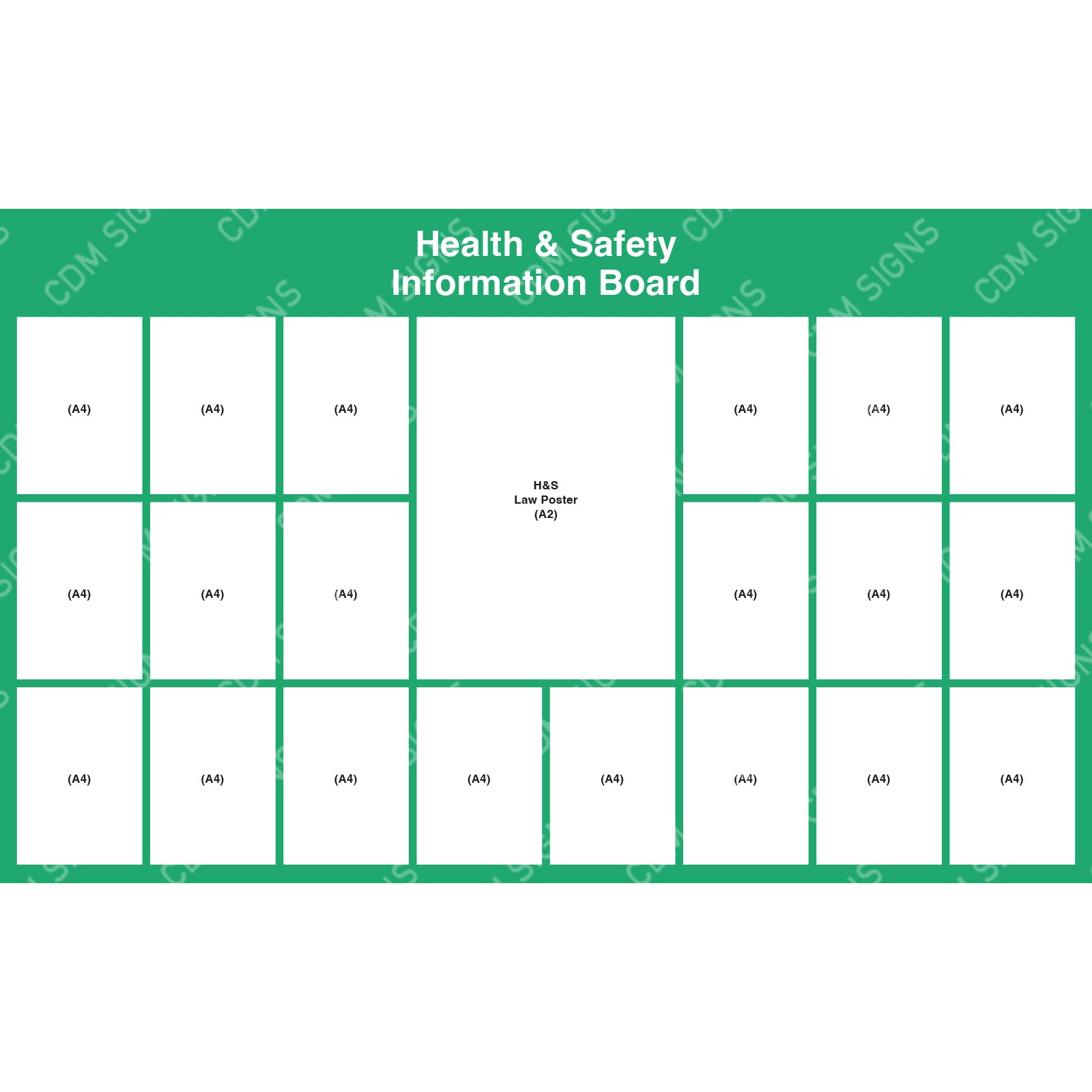 green health and safety information board