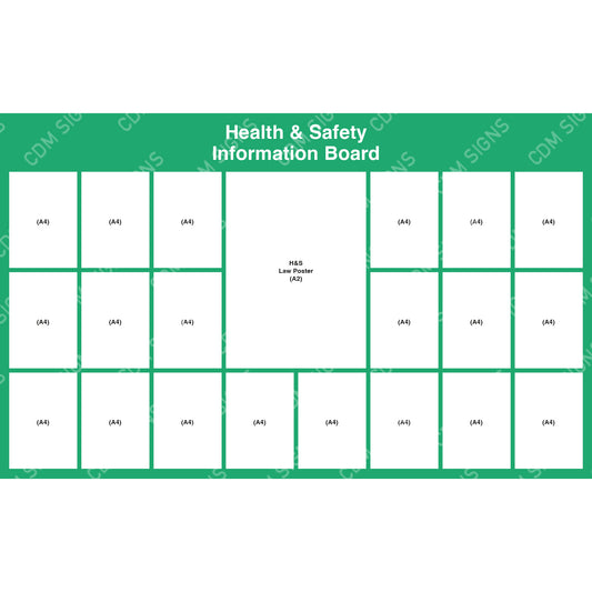 green health and safety information board