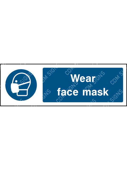 wear face mask sign