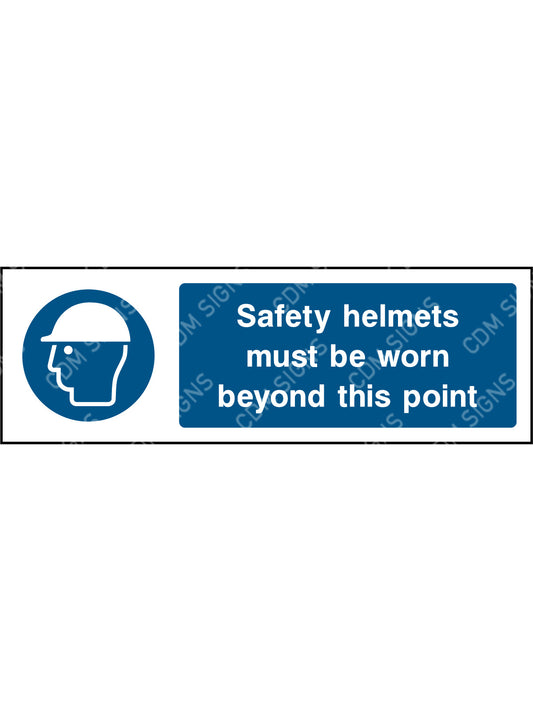 safety helmets must be worn beyond this point sign