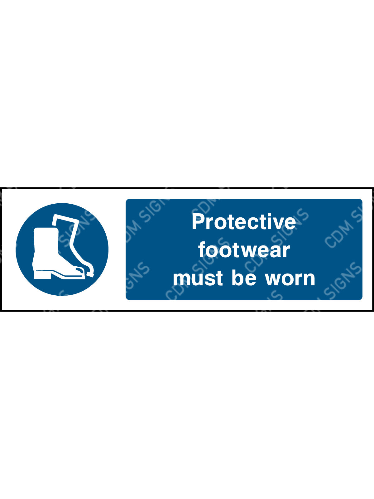 protective footwear must be worn sign