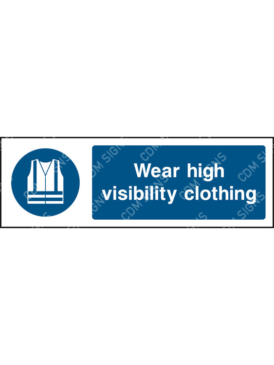 blue wear high visibility clothing sign