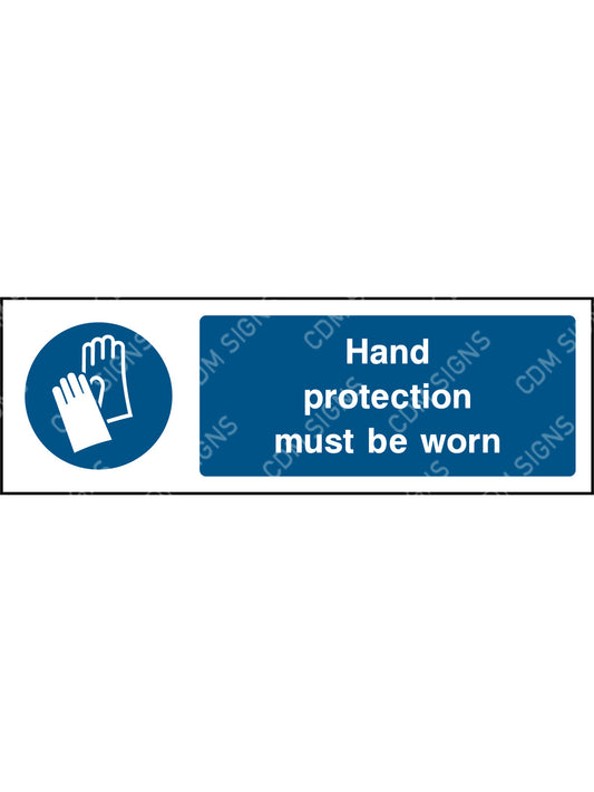 hand protection must be worn sign