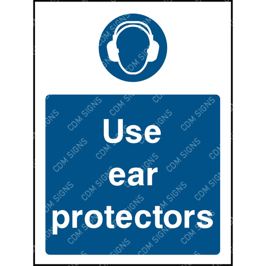 use ear protectors safety sign