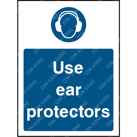 Use ear protectors sign