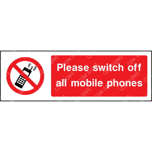 please switch off all mobile phones sign