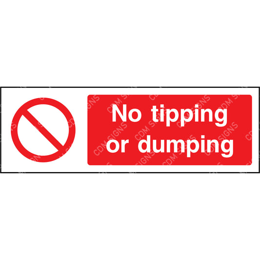 no tipping or dumping sign