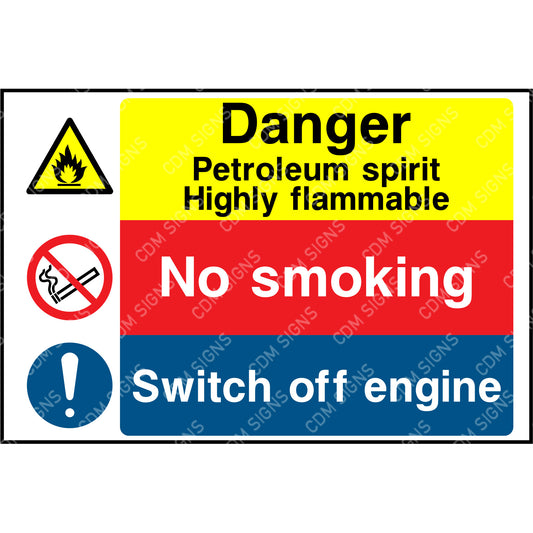 danger petroleum spirit sign