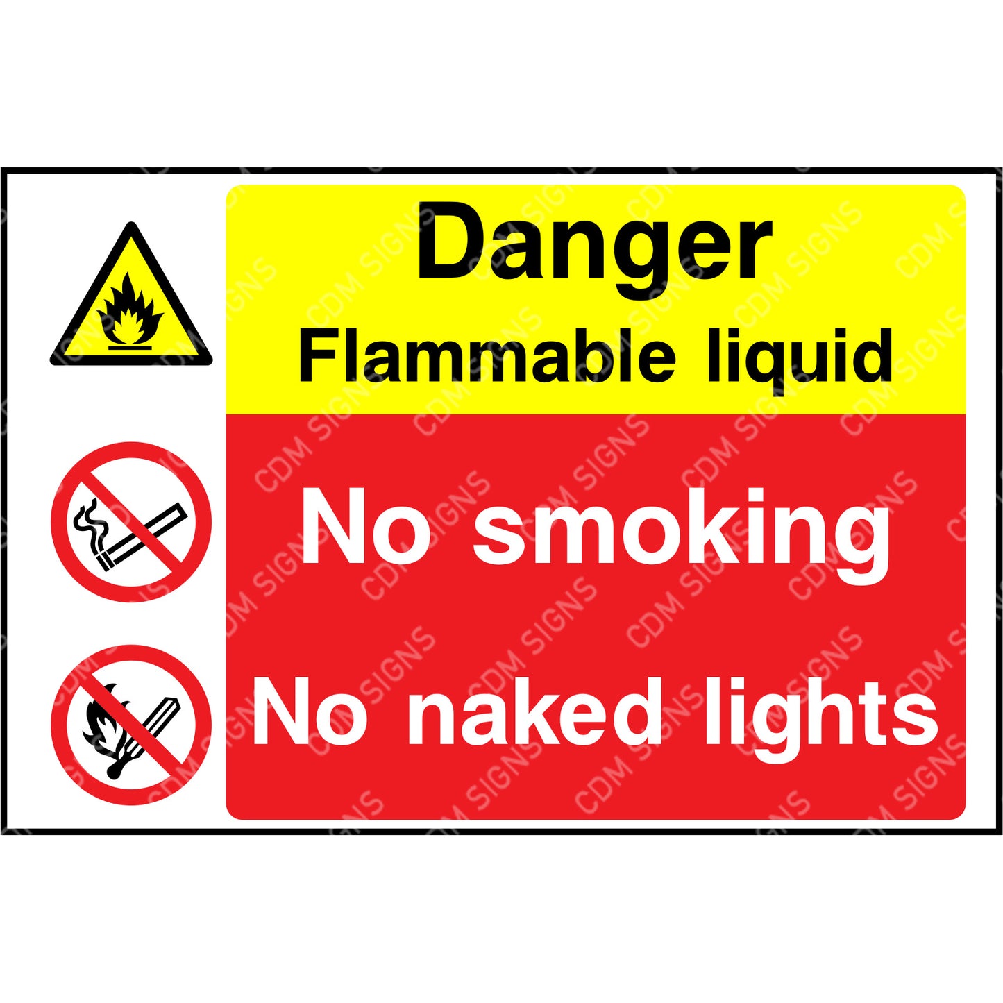 danger flammable liquid sign