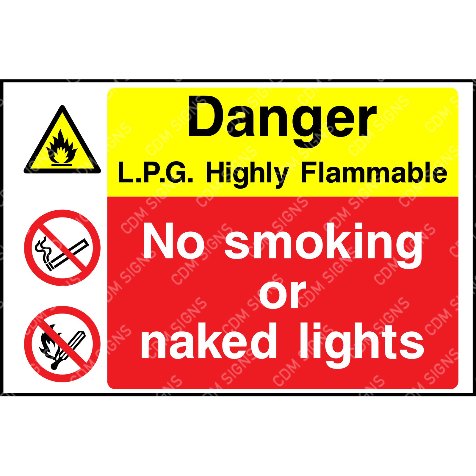 danger LPG highly flammable sign