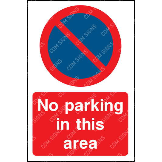 No parking in this area