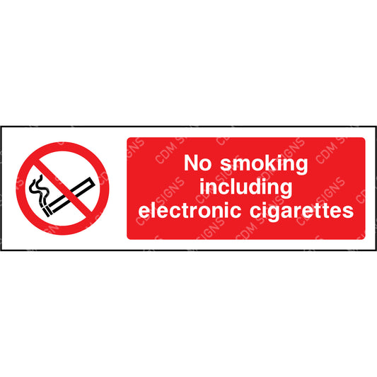 No smoking including electronic cigarettes