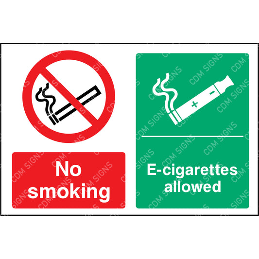 No smoking  E-cigarettes  allowed sign